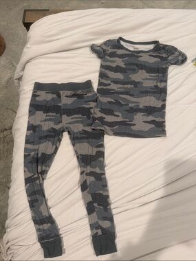 Little Sleepies Gray & Charcoal Camo Pajama Set